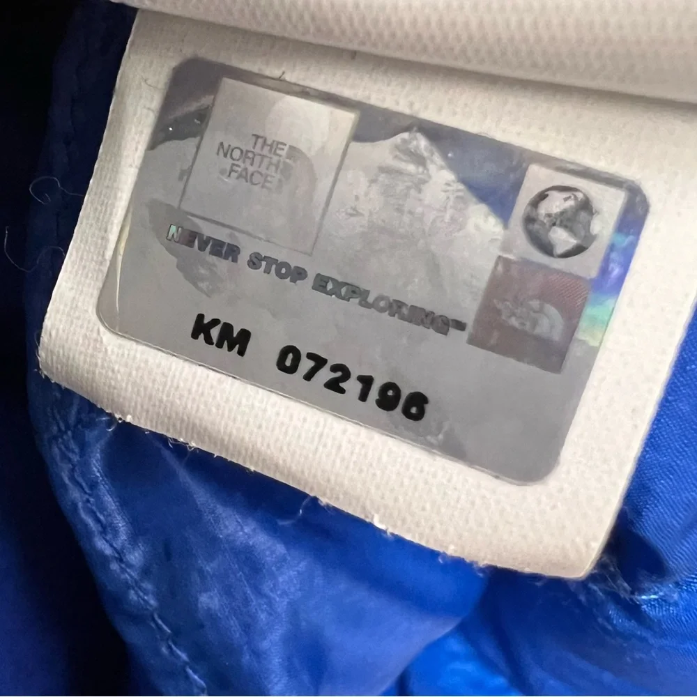 The North Face Men's Black Thermoball Puffer Jacket‎ with Blue Logo - Medium